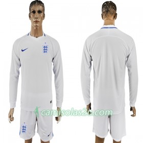 Camisolas de Futebol Inglaterra Equipamento Principal Copa do Mundo 2018 Manga Comprida